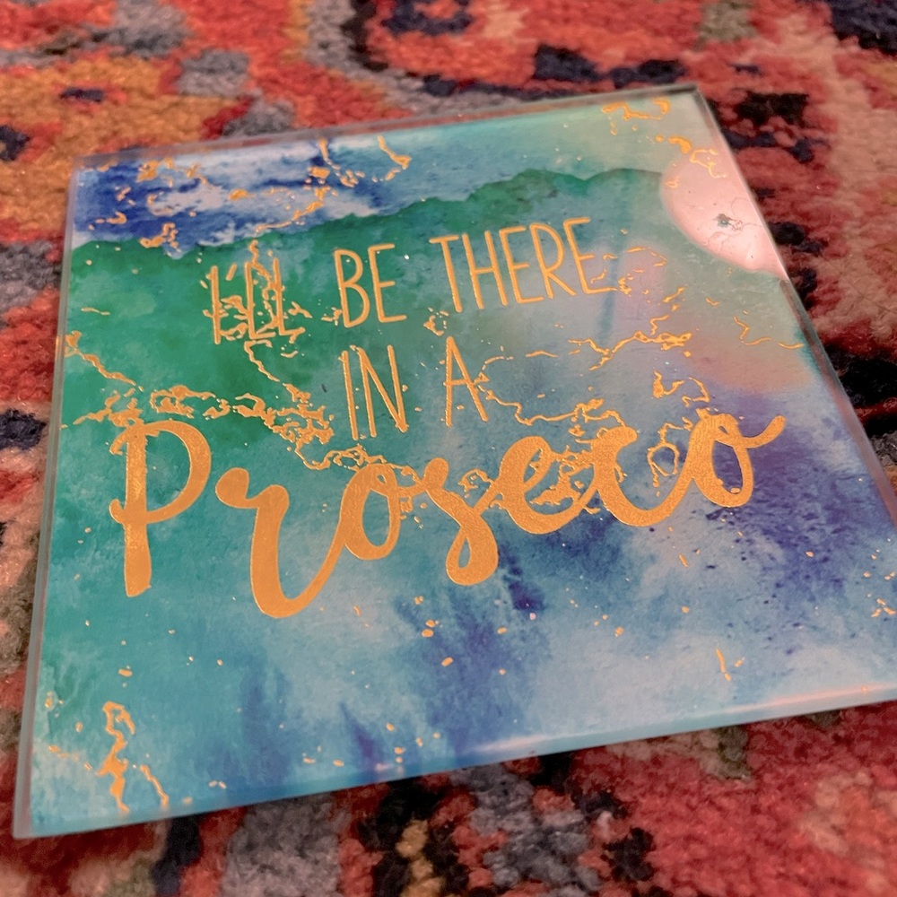 Punny Funny Classy Glass Coasters - Set of 3 - Cute for a party and your drinks!